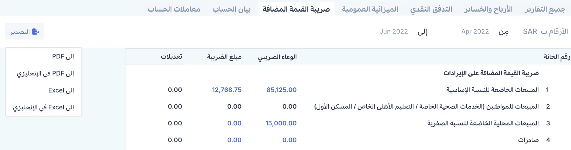 إقرار ضريبة القيمة المضافة